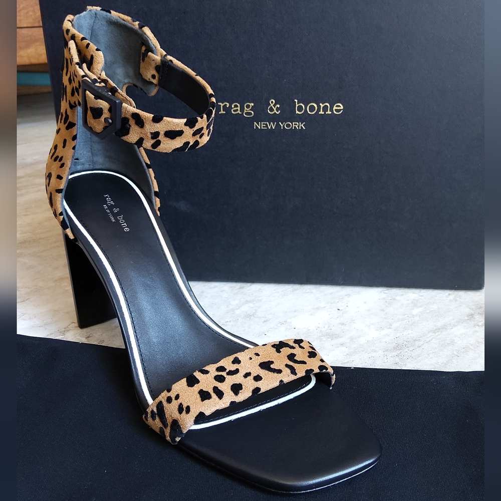 Rag & Bone Ellis Sandal in Tan Cheetah NIB - 37 & 38.5